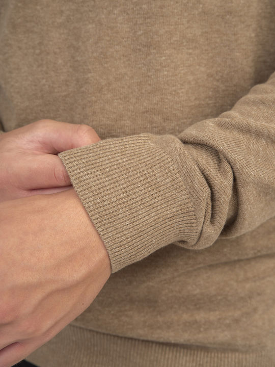Πουλόβερ Μακρυμάνικο Beige Melange