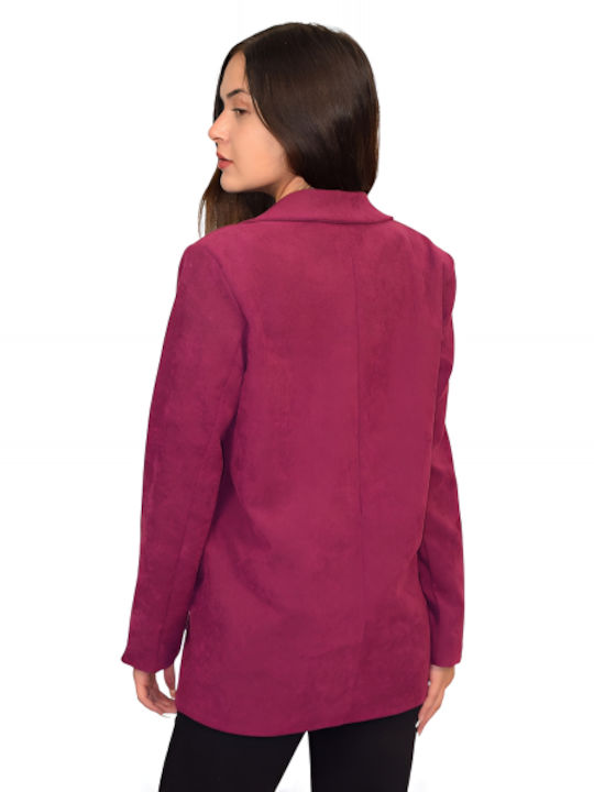 Morena Spain Women's Corduroy Blazer Purple