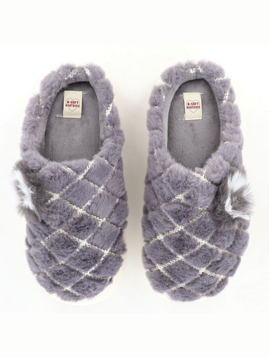 B-Soft Anatomical Women's Slippers in Gray color