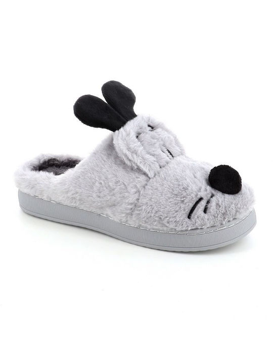 B-Soft Animal Print Women's Slippers in Gray color