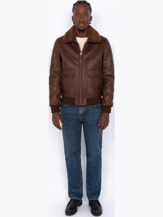 Lederjacke Jacke Braun