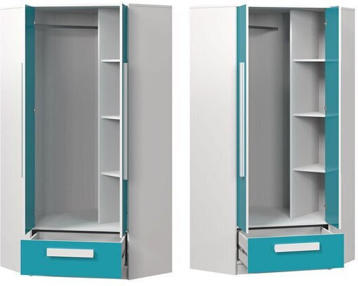 Akron J103 Δίφυλλη Ντουλάπα Γωνιακή 87x87x191cm Akron J103 Δίφυλλη Ντουλάπα Γωνιακή 87x87x191cm