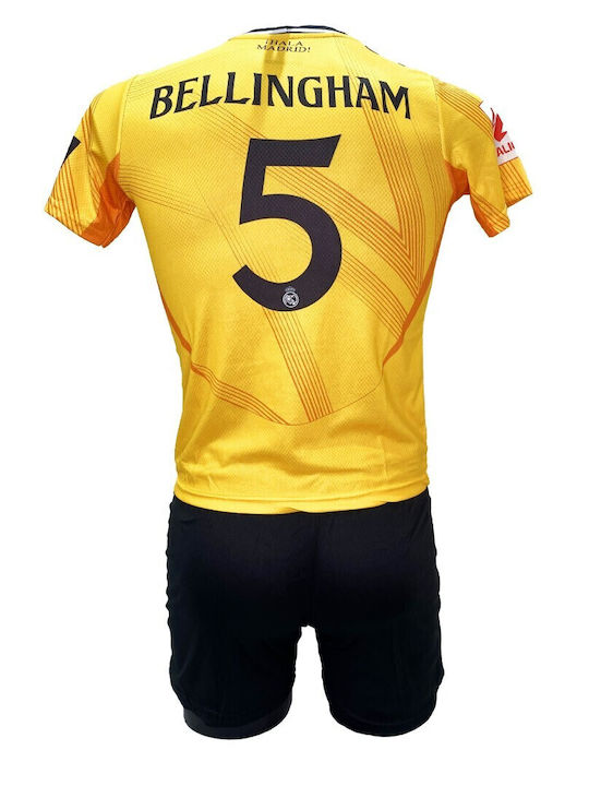 Παιδικό Σετ Ποδοσφαίρου Real Madrid Bellingham Κίτρινο Πορτοκαλί Μαύρο 2211-14