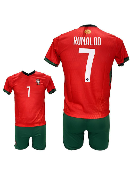 Kids Portugal National Team Soccer Set Ronaldo Red Green 40227-27