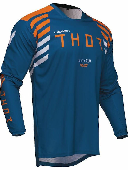 Thor Launchmode Men's Jersey Motocross Blue