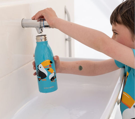 Qwetch Παιδικό Παγούρι Ανοξείδωτο 500ml (Διάφορα Σχέδια/Χρώματα)