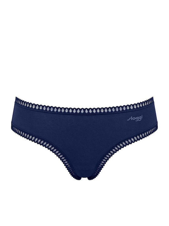H Hipster Βαμβακερά Women's Boxer 3Pack with Lace Blue