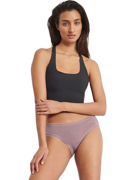 H Hipster Βαμβακερά Women's Boxer 3Pack with Lace Mocha