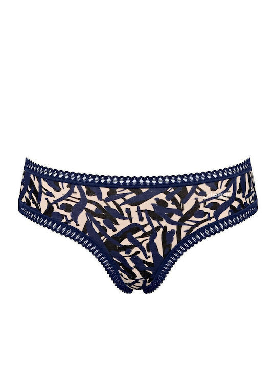 H Hipster Βαμβακερά Women's Boxer 3Pack with Lace Blue