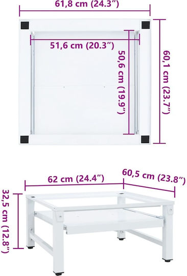 vidaXL 4009873 Ρυθμιζόμενη Βάση Πλυντηρίου/Στεγνωτηρίου από Πλαστικό