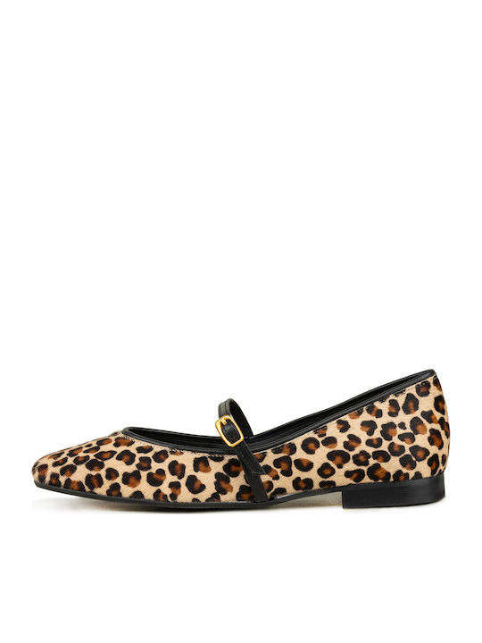 Leder Damen Ballerinas Braune