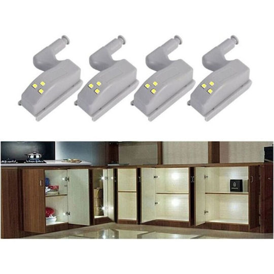 Set 35 Möbelschlösser LED-Beleuchtung Grau 7,5 x 4 x 2 cm