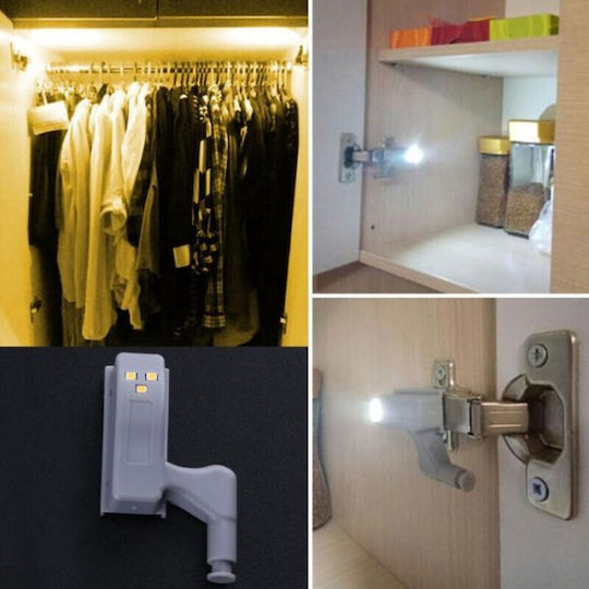 Set 35 Möbelschlösser LED-Beleuchtung Grau 7,5 x 4 x 2 cm