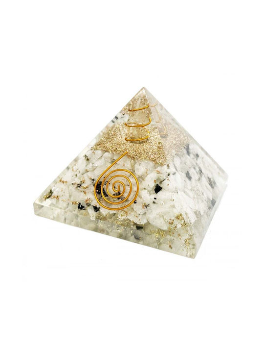 Πυραμίδα Οργονίτη Moonstone Healing Crystals Λίθους Φεγγαρόπετρας 7,5cm