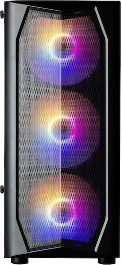 Zalman N4 Rev.1 Gaming Midi Tower Computer Case with Window Panel and RGB Lighting Black