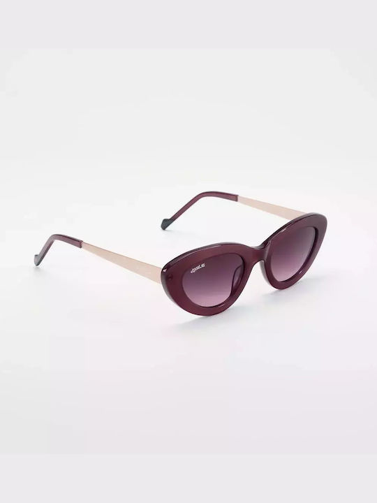 Cosselie Messina Burgundy Sunglasses with Horn-Rimmed Frame