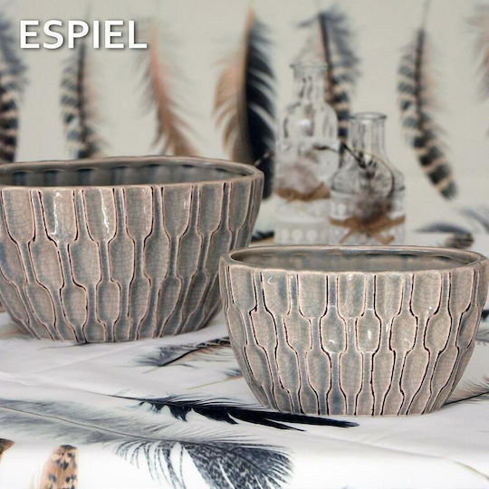 Espiel Decorative Vase Feather Transparent 5.5x5.5x16.5cm