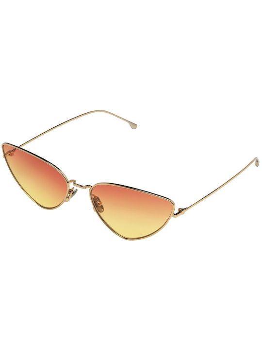 Komono Women's Sunglasses with Gold Metal Frame and Orange Gradient Lens KOM-S6001