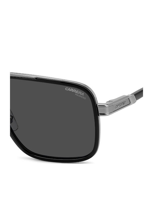 Carrera Men's Sunglasses with Black Metallic Frame and Grey Polarized Lens 1071/S ANS/M9