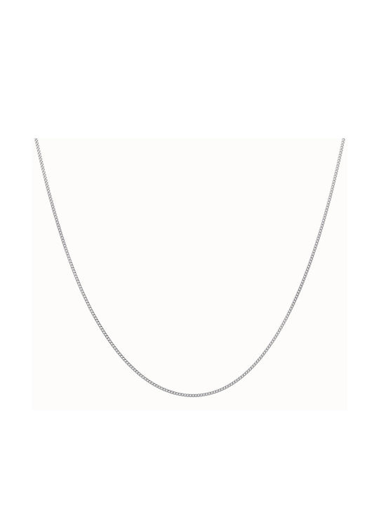 Croma Catene Silver Chain Neck Thin Thickness 1mm and Length 40cm