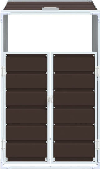 Рамка за кош за отпадъци 1 кафяв кош 72x81x115 см стомана 4006174 кафяв