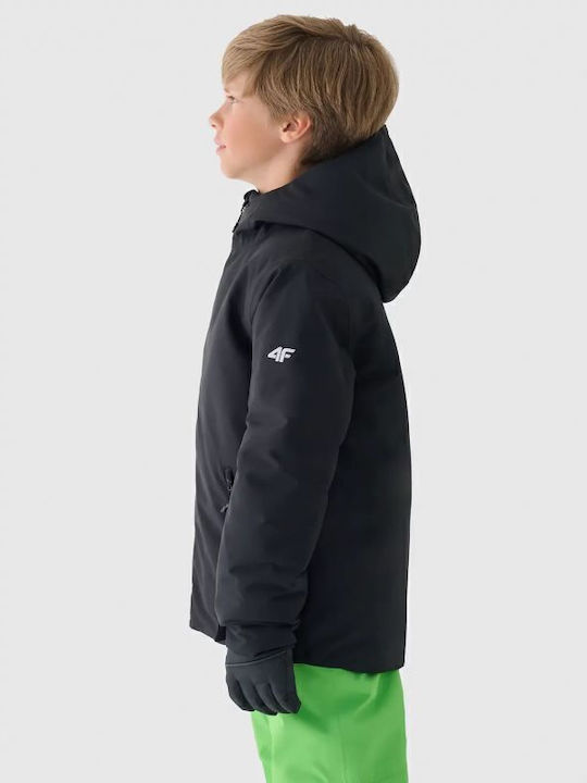 Kinder Sportjacke mit Kapuze Schwarz