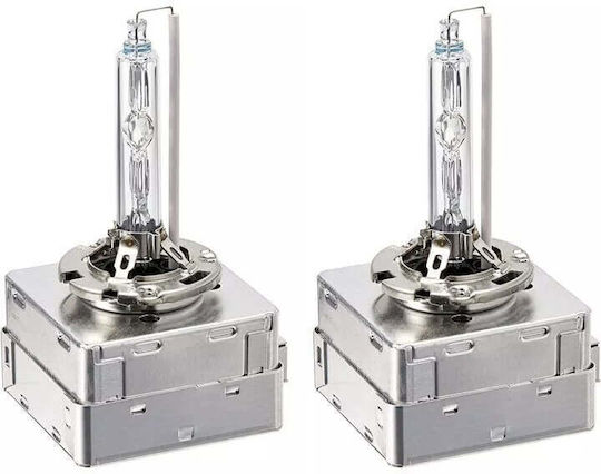 Set de 2 becuri Xenon D1s 35w 6000k 3200lm Lumină alb-gălbuie