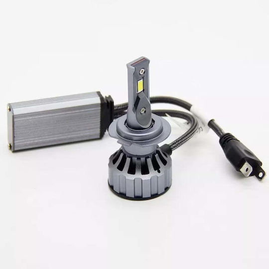 Set de 2 becuri LED H7 Canbus 120w 6000lm IP68 Fără Erori Lumină Albă