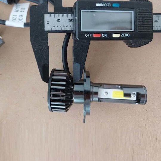 Set de 2 becuri LED H4 Cob H4 100W 12000 Lumen Lumină Alb Rece