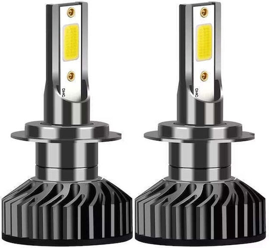 Set de 2 becuri LED H7 100W COB lumină albă rece 12000lm