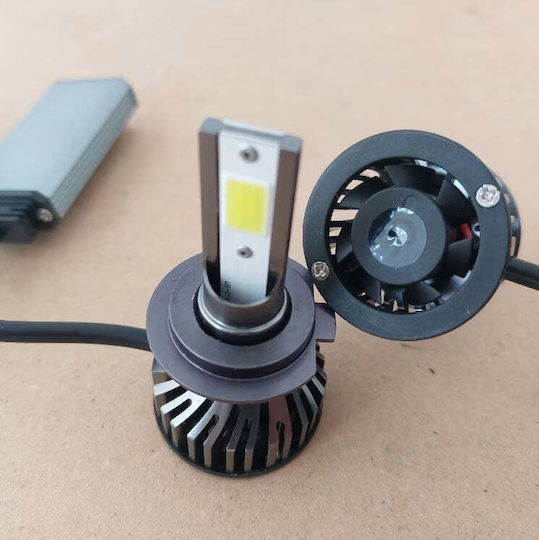 Set de 2 becuri LED H7 100W COB lumină albă rece 12000lm