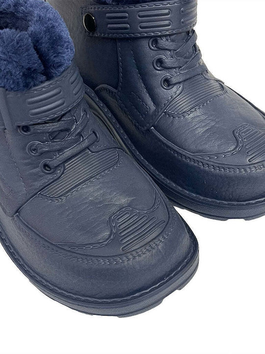 Ustyle Ανδρικές Γαλότσες Εργασίας με Γούνα Μπλε