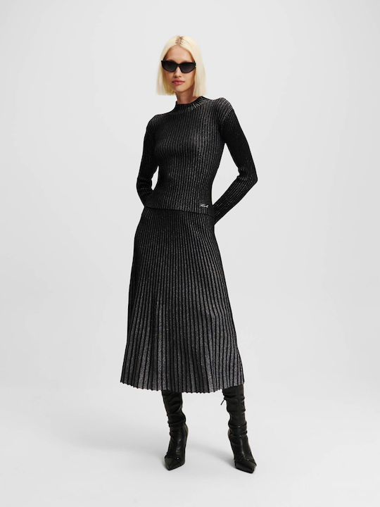 Women's Blouse Turtleneck Black