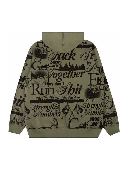 The Hundreds Φούτερ Khaki με Κουκούλα