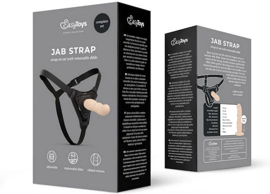 Gurtzeug mit Dildo in Hautfarbe