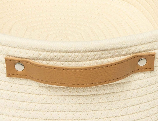 5Five Fabric White Storage Basket 32x25x12cm 3 Pieces