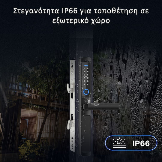 MOES Lacăt Electronic în culoare Negru cu Conectivitate Wi-Fi WDL-F2-3585-BK