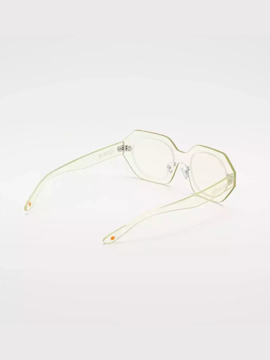 Cosselie Pelangi Unisex Sunglasses with Transparent Metallic Frame and Transparent Lens