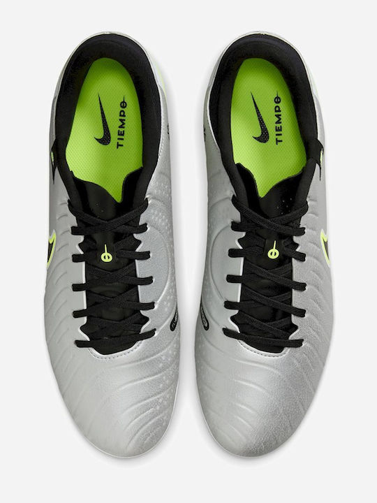 Nike Tiempo Legend 10 Academy Fußballschuhe mit Stollen Silber