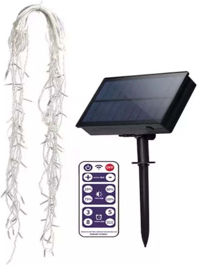 Instalație de Lumină Solară Alb Cald-rece Multicolor 320 Leds Telecomandă 12m