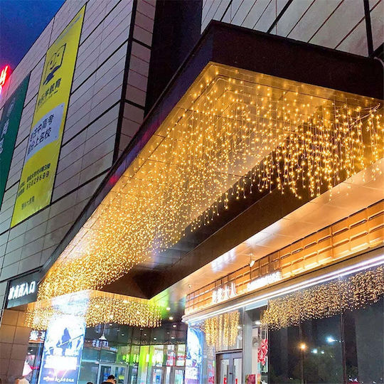 Instalație de Lumină Solară Alb Cald-rece Multicolor 320 Leds Telecomandă 12m