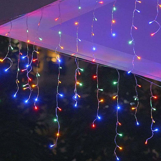 Instalație de Lumină Solară Alb Cald-rece Multicolor 320 Leds Telecomandă 12m