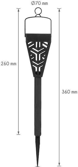 Set de 6 Lămpi Solare Decorative pentru Grădină 2 în 1 Suspendate sau Îngropate, Lumină Alb Cald Negru