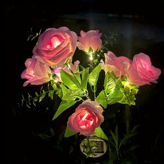 Σετ 2 X 74cm 7 Led Ηλιακά Φώτα Τριαντάφυλλων Αισθητήρας Φωτός 800mah Ip65 Πολύχρωμο