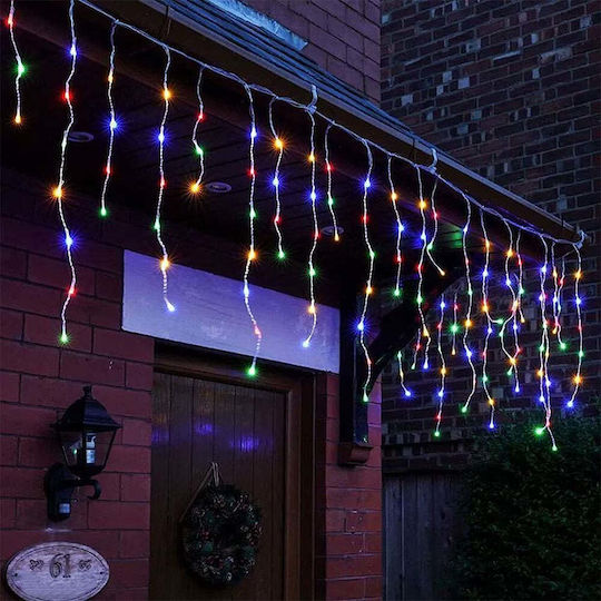Instalare Lumină Solară Alb Cald-rece Multicolor 320 Leds Telecomandă 12m