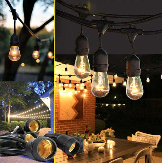Ghirlande Luminoase Solare 25m/30m 25/30 Becuri Alb Cald Telecomandă