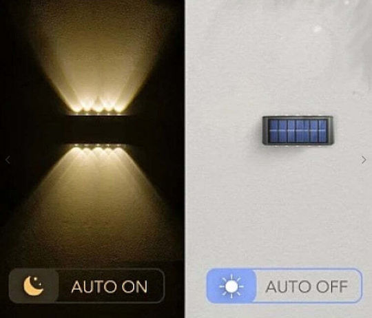 Set de Lămpi Solare de Perete cu 5 LED-uri Iluminare Sus-Jos