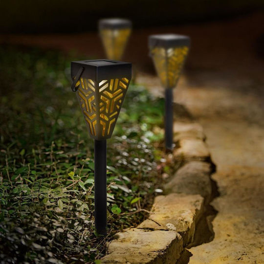 Set de 4 Lămpi Solare Decorative pentru Grădină 2 în 1 Suspendate sau Îngropate Lumină Alb Cald Negru