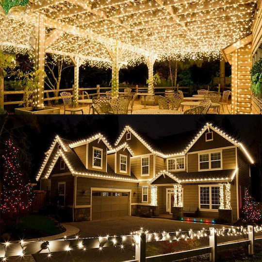 Instalație de Lumină Solară 100 300 450 600 Leduri Ip65 Alb Cald Rece Multicolor Lumină 10 30 45 60m