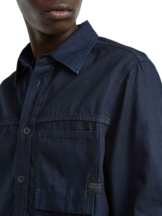 Langärmlig Jeans Hemd Blue